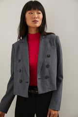 Double breasted cropped blazer
