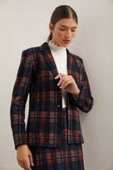 Blazer ajusté extensible à deux boutons