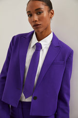 Cropped oversized blazer