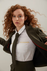 Cropped oversized blazer