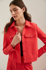 Casual jacket with back tabs