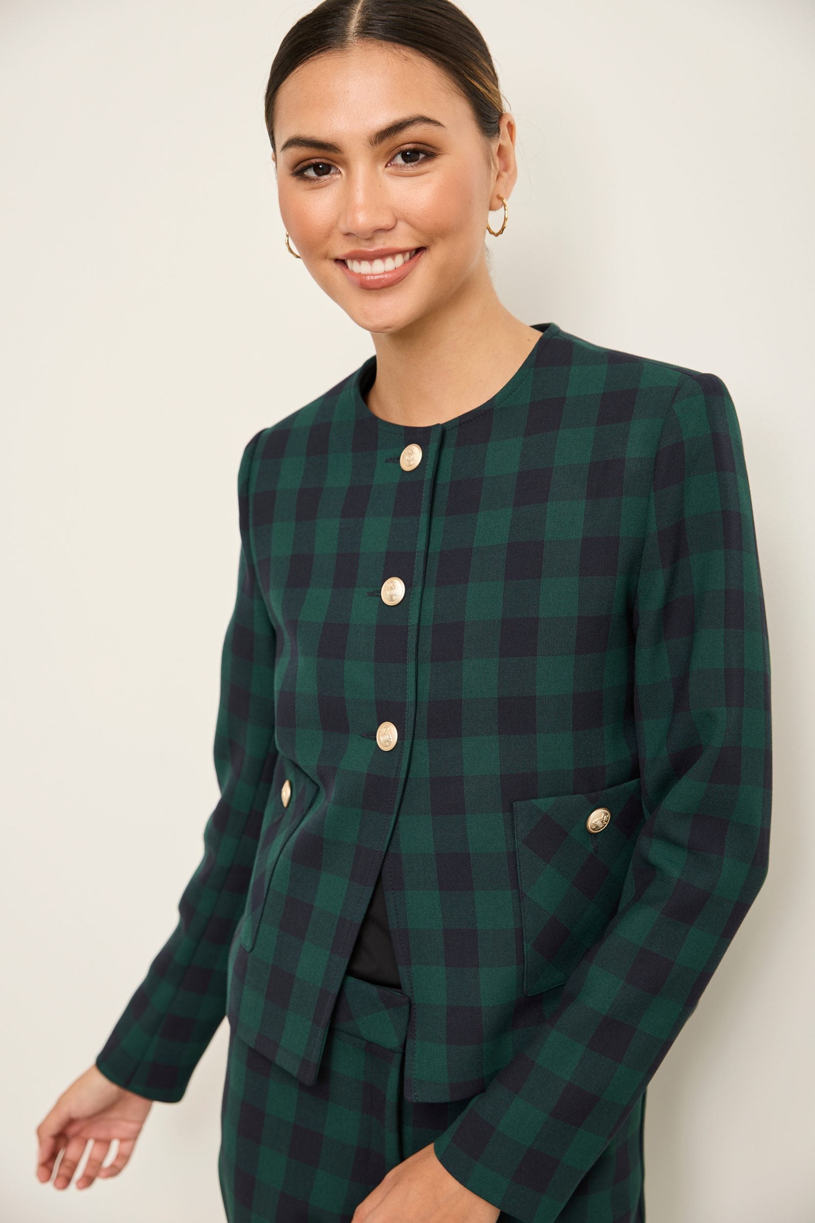 Crew neck with blazer outlet
