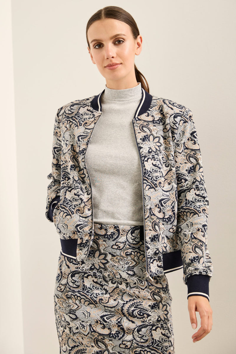 Jacquard Bomber Jacket