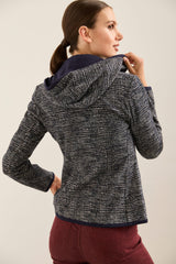 Stretch Fitted Blazer With Removable Hood