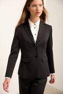 Semi-Fitted 2 Button Basic Blazer