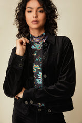 Velvet casual jacket