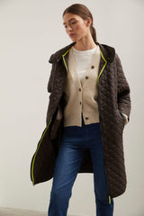 Oversized quilted coat