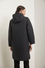 Oversized quilted coat