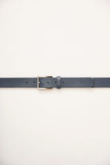 Plate buckle leather belt
