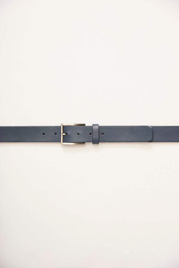 Plate Buckle Leather Belt