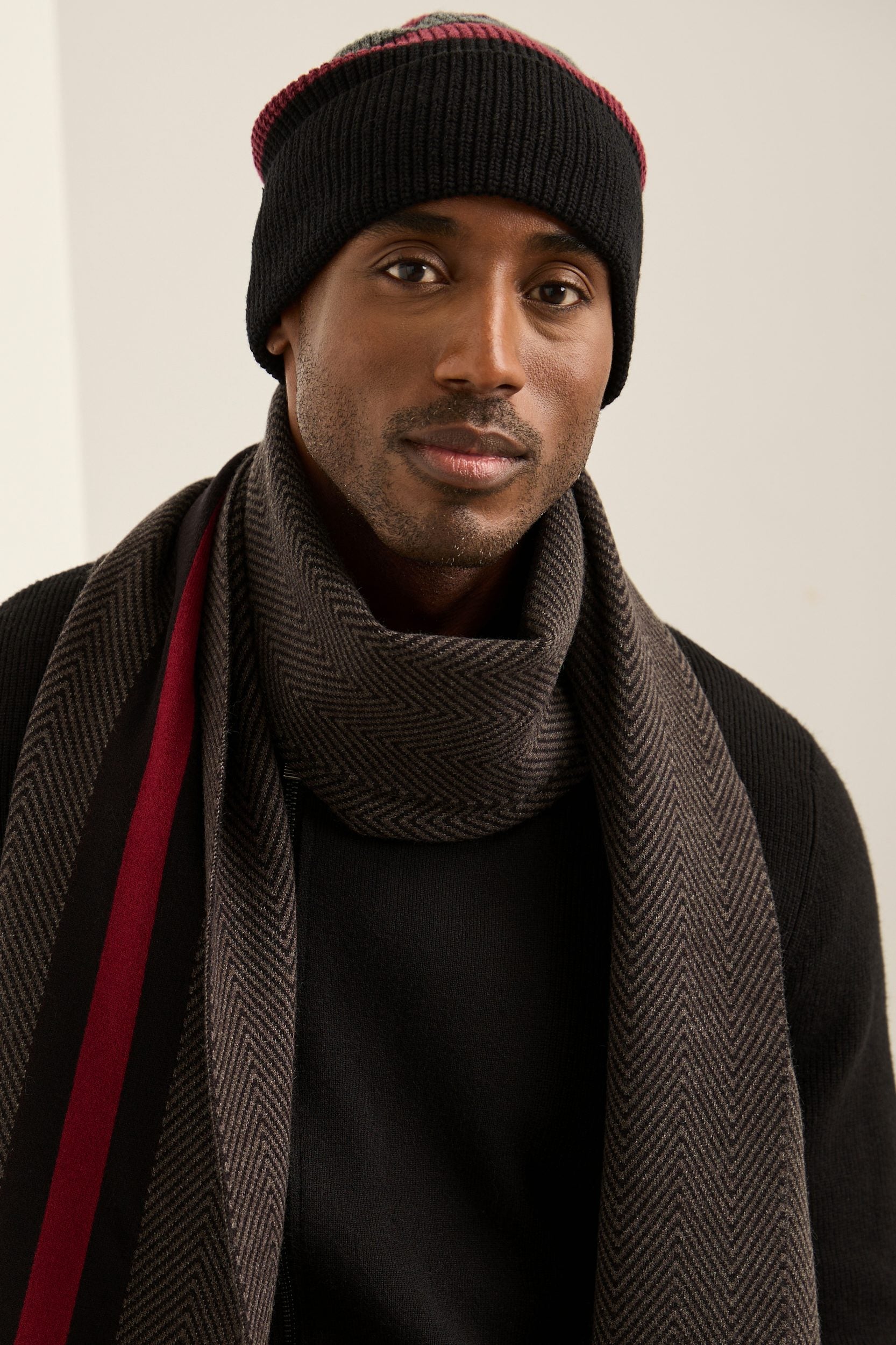 Tuque en coton a rayures