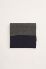 Colour Block Cotton Knitted Scarf