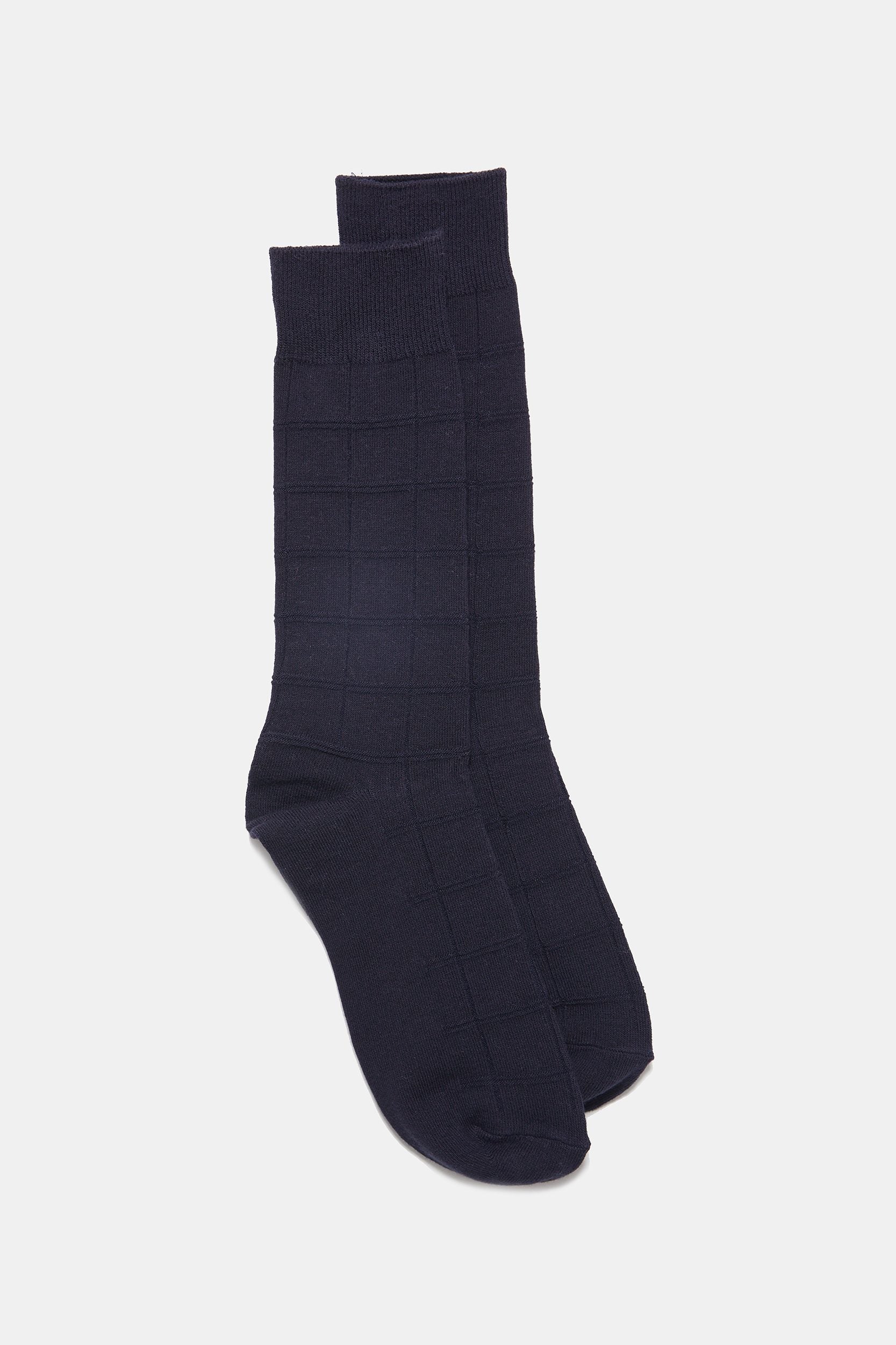 Bas de coton à motif damier