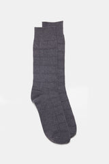 Checkered textured cotton socks
