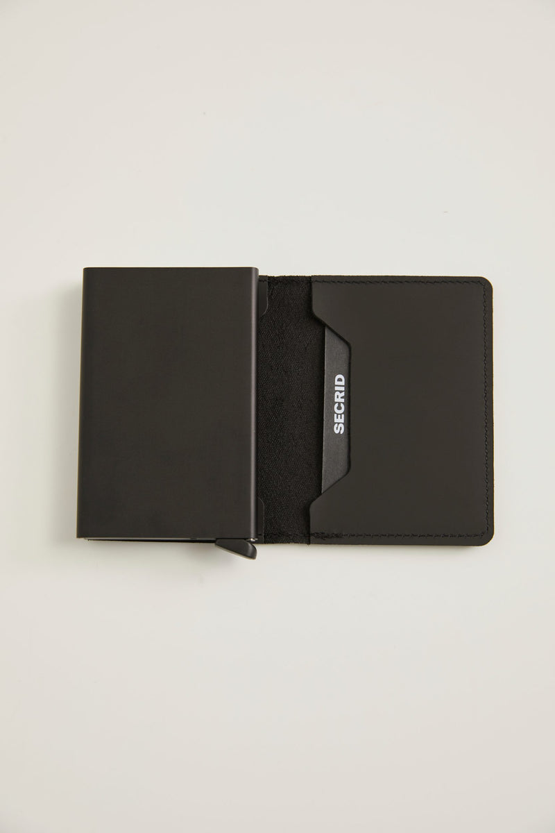 RFID blocking leather wallet