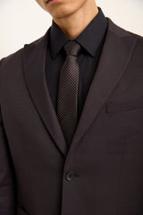 Cravate jacquard micro carreaux