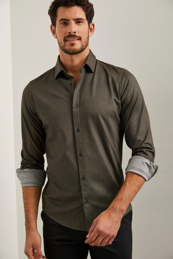 Chemise en jersey à imprimé losanges