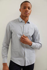 Polka dot fitted shirt