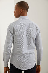 Chemise ajustée à pois