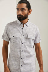 Textured semi-fitted shirt