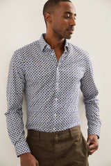 Extra-Fitted Micro Pattern Jersey Shirt