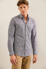 Chemise extra-ajustée en jersey à carreaux