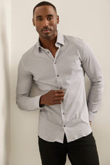 Extra-Fitted Micro Pattern Jersey Shirt