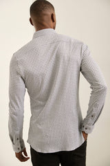 Extra-Fitted Micro Pattern Jersey Shirt