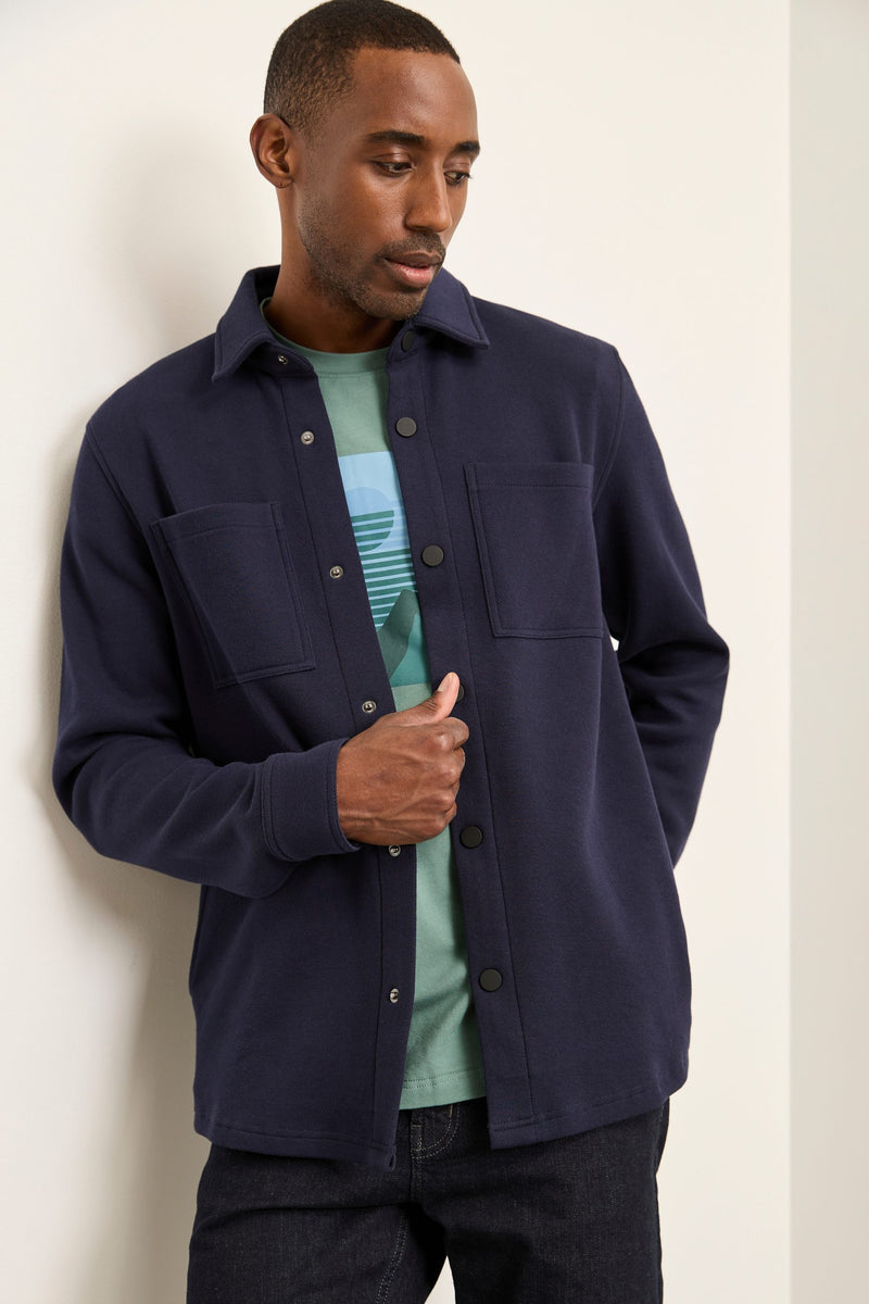 Comfort Fit Overshirt With Flap Pockets