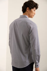 Geo Pattern Print Fitted Shirt