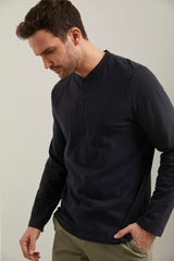 Long sleeve t-shirt with rib details