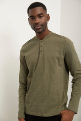 Long sleeve t-shirt with rib details