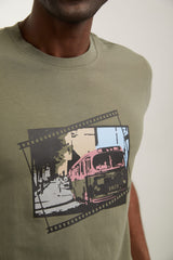 Vintage bus printed t-shirt