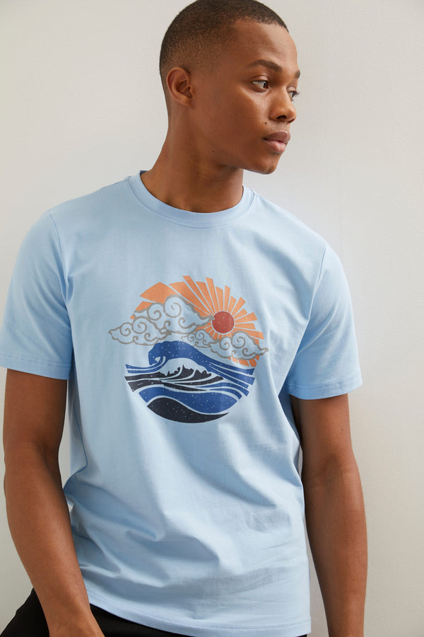 Ocean print t-shirt