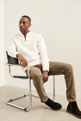 Zip Mock Collar Long Sleeve T-Shirt