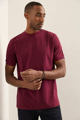 Contrast Rib Short Sleeve Crew Neck T-Shirt