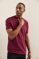 Contrast Rib Short Sleeve Crew Neck T-Shirt