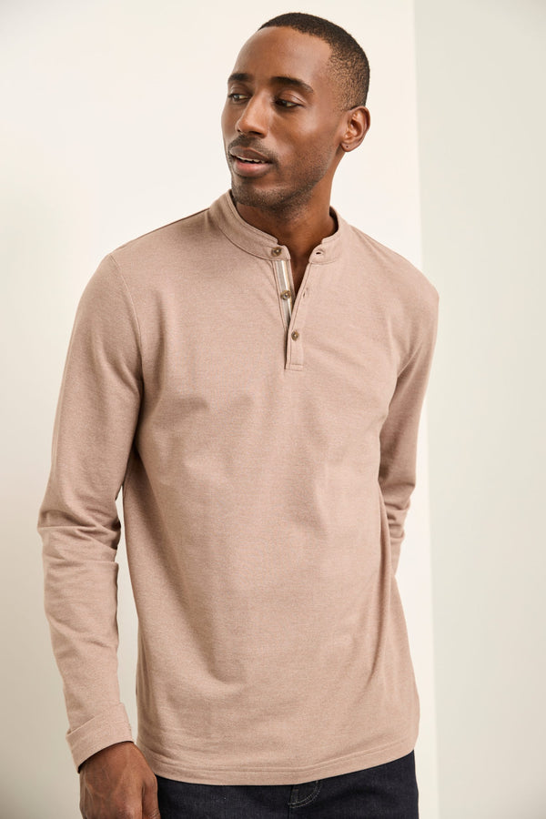 Long Sleeve Henley T-Shirt