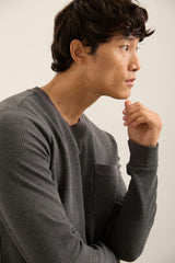 Rib Detail Textured Sweater