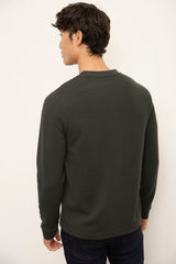 Rib Detail Textured Sweater