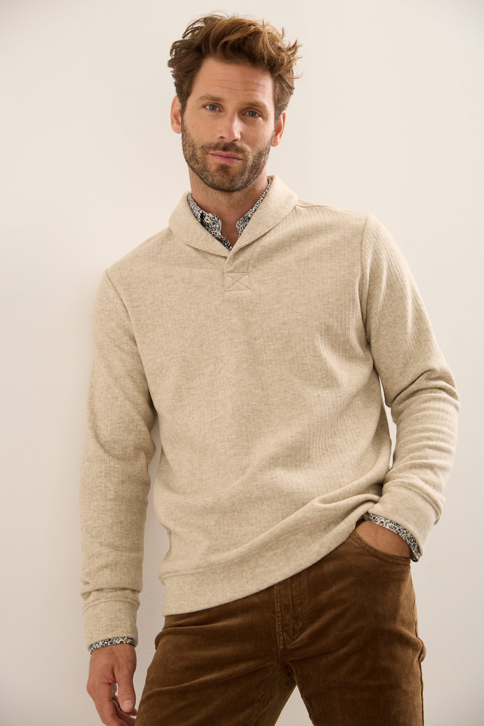 Chandail manches longues avec col drapé