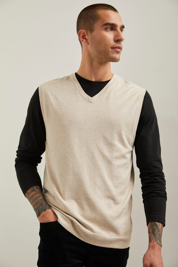 Gilet sans manches de couleur unie