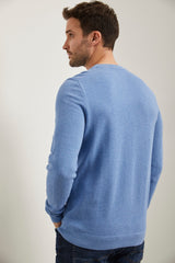 Textured crew neck sweater