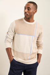 Check Crew Neck Sweater