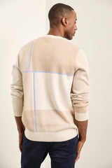 Check Crew Neck Sweater