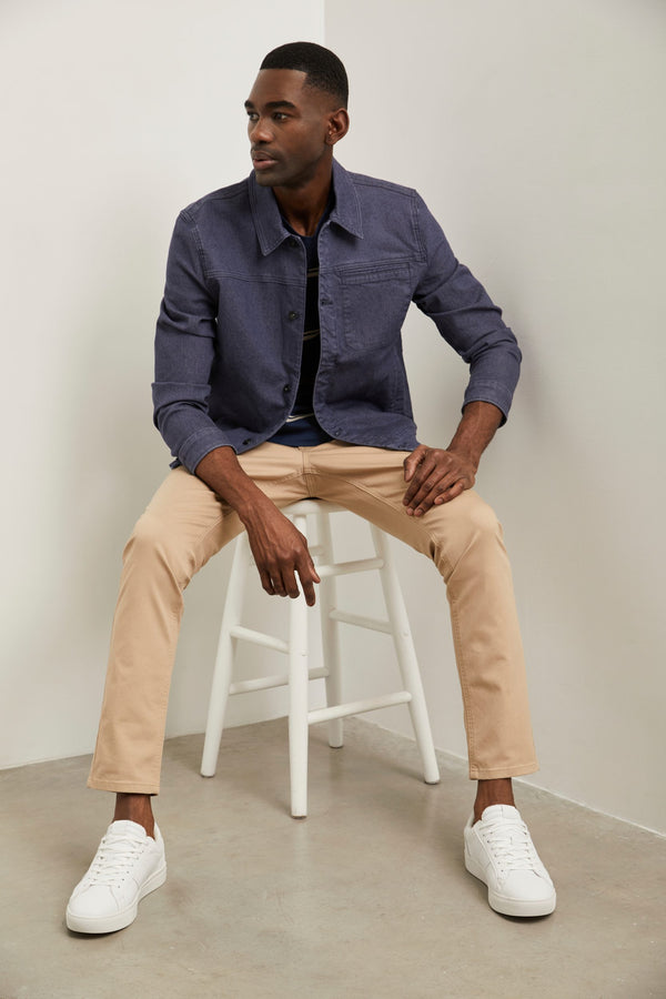 Textured 5 pocket Slim pant