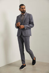 Pantalon bicolore coupe slim avec poche latérale