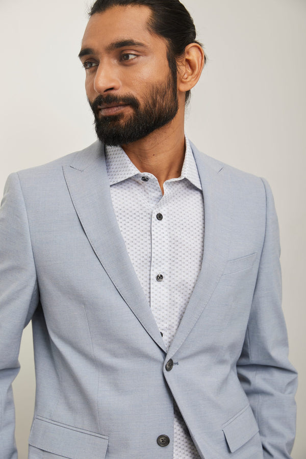 Extra-fitted solid colour blazer