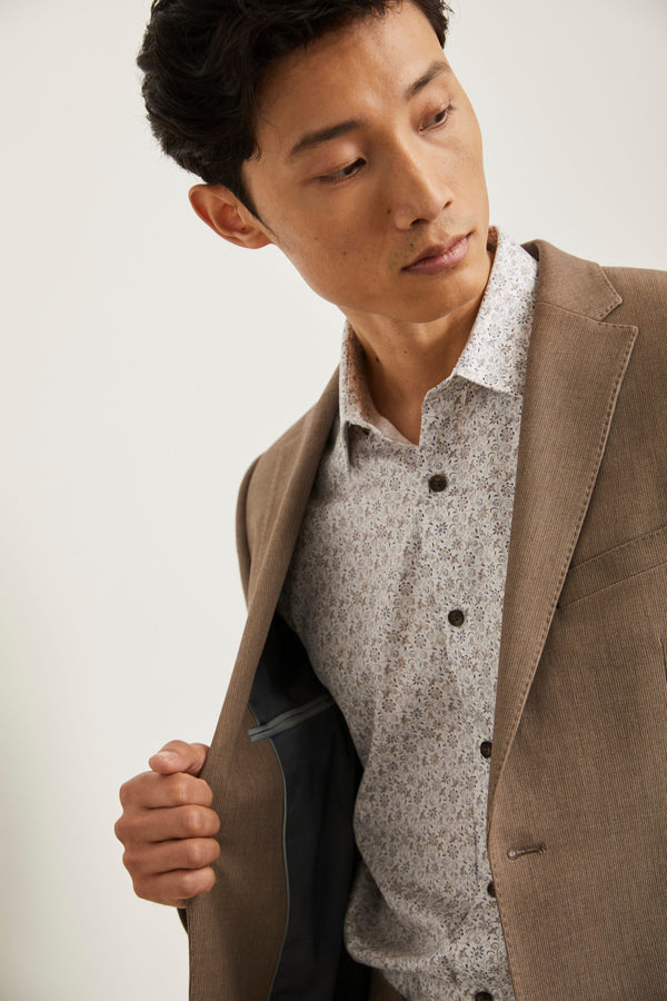 Extra-fitted textured blazer