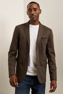 Fitted knit blazer with fuller